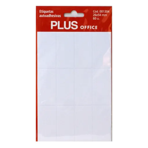 Etiquetas Autoadesivas Brancas Multiuso – 60 Unidades (26x54 mm)