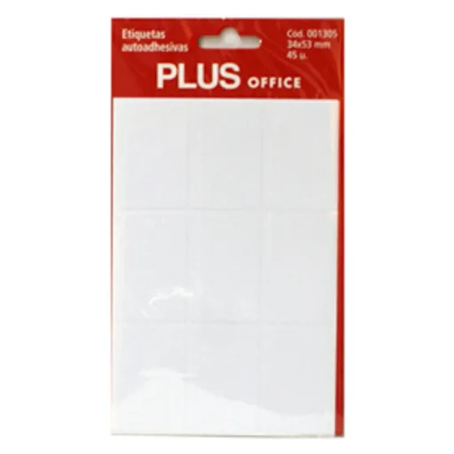 Etiquetas Autoadesivas Brancas MAKRO PAPER – 45 Unidades (34x53 mm)