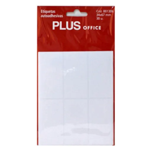 Etiquetas Autoadesivas Brancas Multiuso – 30 Unidades (34x67 mm)
