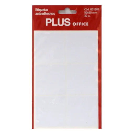 Etiquetas Autoadesivas Brancas Multiuso – 30 Unidades (50x50 mm)