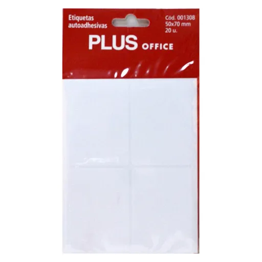  Etiquetas Autoadesivas Brancas Multiuso – 20 Unidades (50x70 mm)