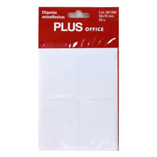 Etiquetas Autoadesivas Brancas 53 x 82 mm – Pack com 5 Folhas (20 Etiquetas)
