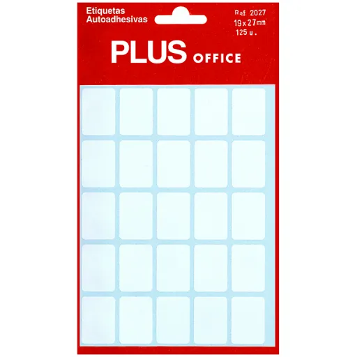 Etiquetas Autocolantes Brancas Papel Makro 8x12 mm, com Bordas Arredondadas. Adesivo Permanente.