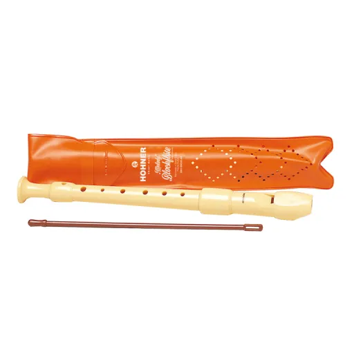 Flauta Doce em Plástico com Bolsa Laranja – Hohner