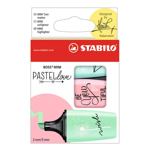 Marcador Fluorescente Stabilo Mini Pastel Blister 3 Unid.