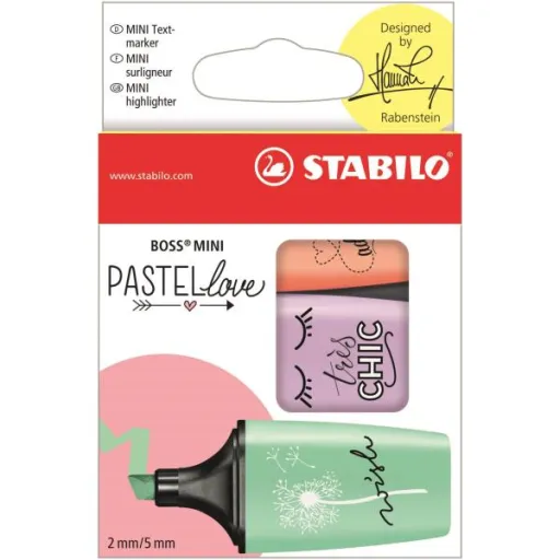 Marcador Fluorescente Stabilo Mini Pastel Blister 3 Unid.