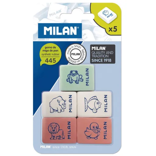 Borrachas Milan 445 Branco – Pack de 5 Unidades - Milan