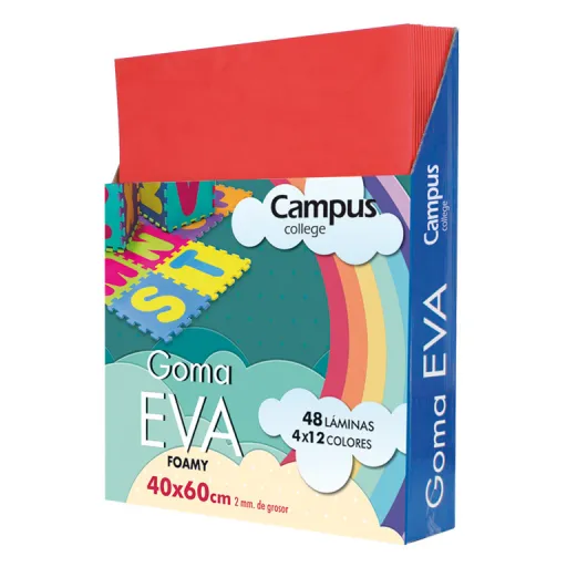 Folhas Eva Musgammi  Campus 40X60 Vermelho 10un.