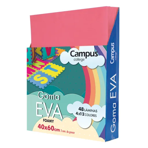Folhas Eva Musgammi  Campus 40X60 Rosa 10un.