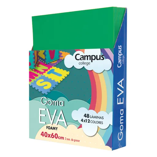 Folhas Eva Musgammi Campus 40X60 Verde 10un.