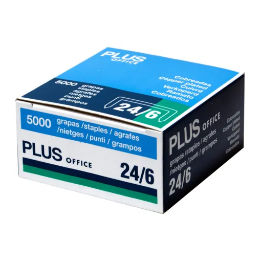Agrafes Plus 24/6 Cobre - Caixa com 5000 Agrafes