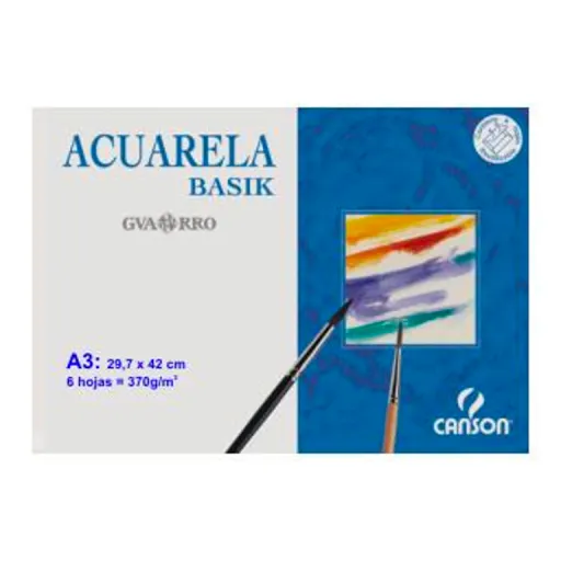 Bloco Aguarela Basik A3+ 370g 6 Fls – Canson