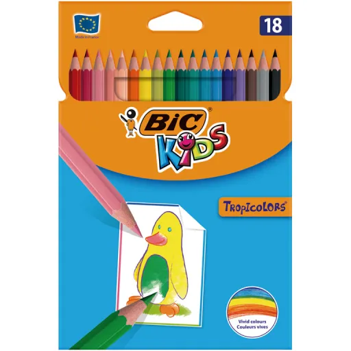Lápis de Cor 18 Cores - Bic Tropicolor