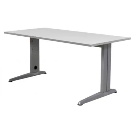 Secretária de Escritório 120x60cm – Rocada Alumínio Cinza