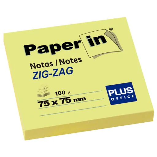 Notas Aderentes Paper-in 75X75 Zig-Zag Amarelo