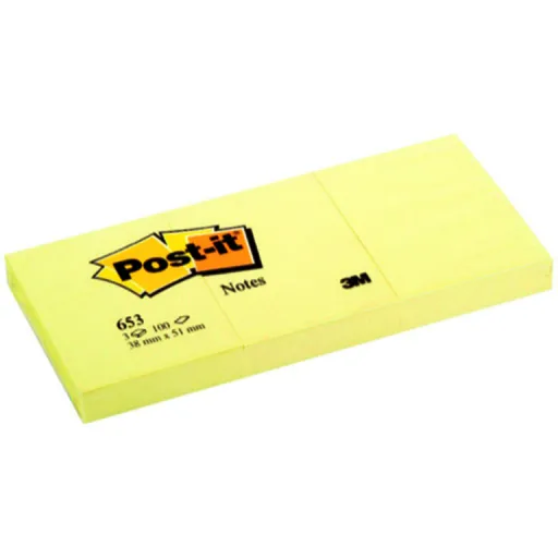 Notas Aderentes Post-it 38X51 100 Fls Amarelo 1un