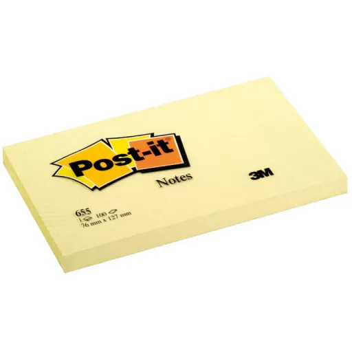 Notas Aderentes Post-it 73X123 100 Fls Amarelo