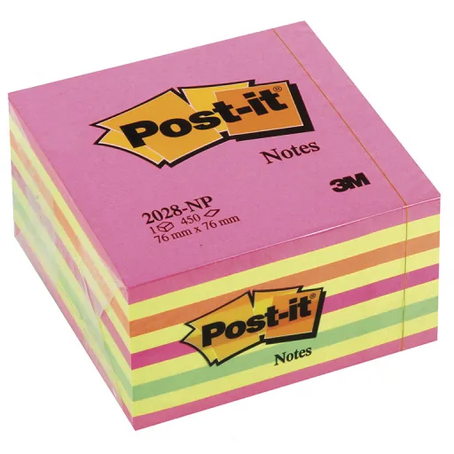 Notas Aderentes Post-it 76X76 450 Fls Rosa Néon