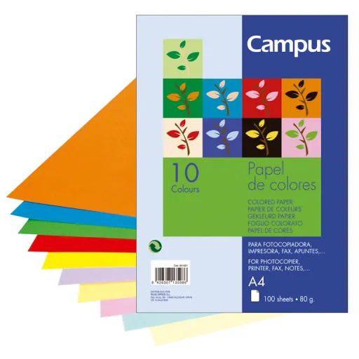 Papel Campus A4 80GR 100 Fls 10 Cores