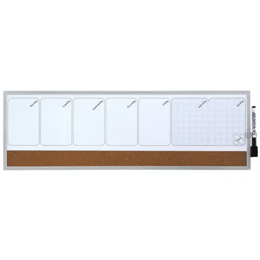Nobo - Quadro Branco Semanal Magnético Planning Rexel 19x58,5 cm