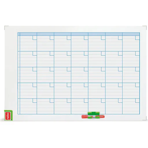 Quadro Branco Planning Nobo 60x90 cm Mensal