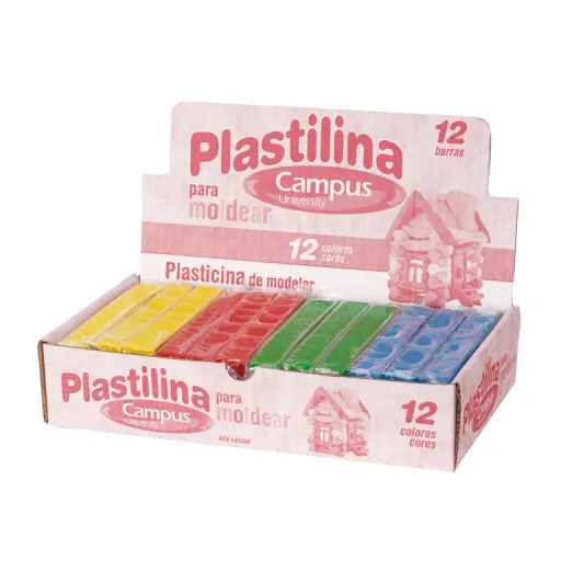 Plasticina em Barra 200g – 4 Cores Sortidas – Campus
