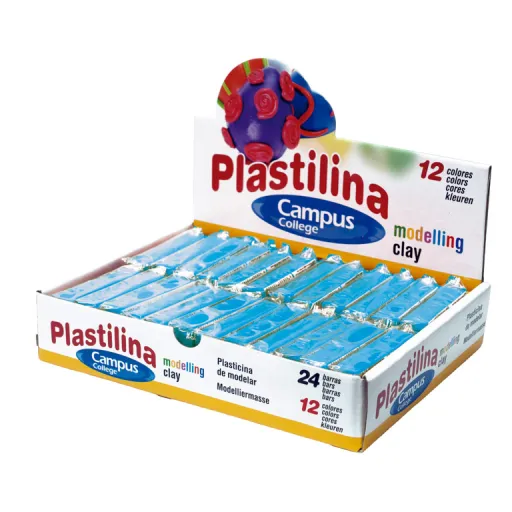Plasticina em Barra 60g – Azul Claro – Campus
