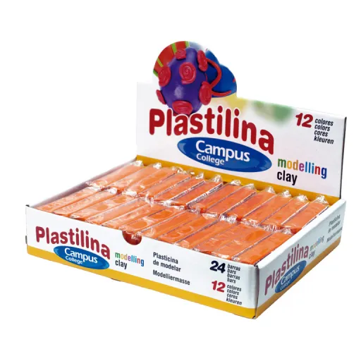 Plasticina em Barra 60g – Laranja – Campus