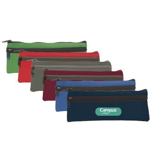 Estojo Campus Classic Plano com 2 Zíperes – Campus