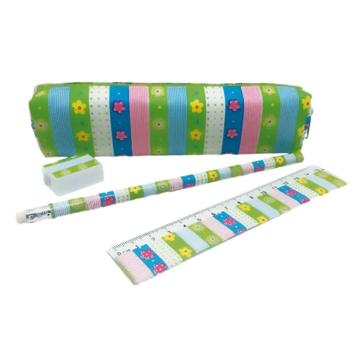 Estojo Nylon Quadrado com 3 Acessórios – Campus