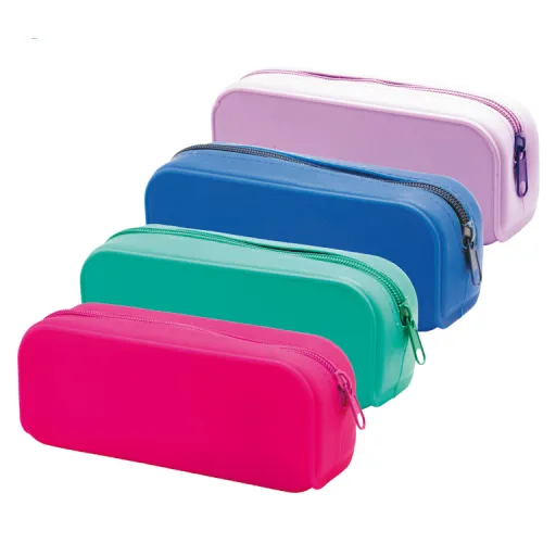 Estojo Quadrado de Silicone com Zíper – Campus