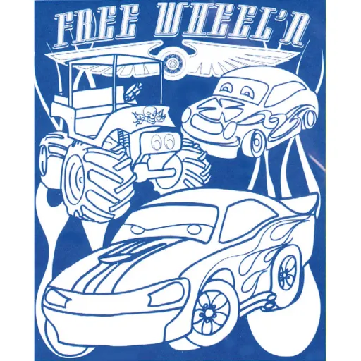 Folhas para Colorir 40x50 cm – Modelo Carros
