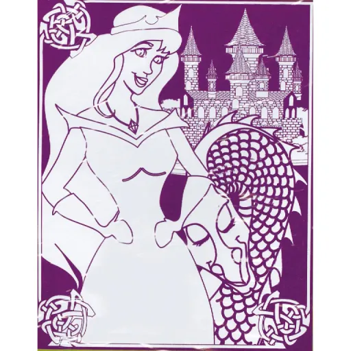 Folhas para Colorir 40x50 cm – Modelo Princesas