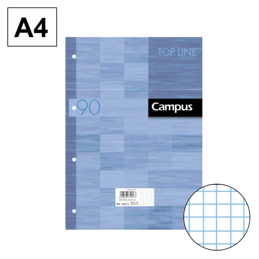 Recargas de Folhas A4 100 Fls 90GR Quadricula 4mm – Campus