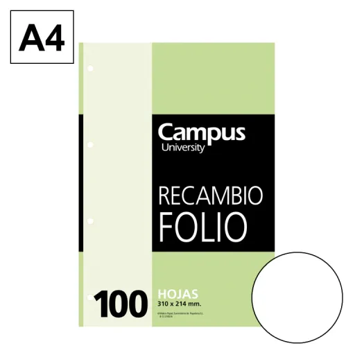 Recarga de Folhas Folio 100 Fls 60GR Liso - Campus University