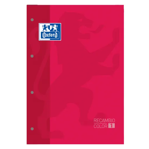 Recargas de Folhas Oxford A4 80 Fls Quadricula 5mm Vermelho – Oxford