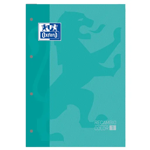 Recargas de Folhas Oxford A4+ 80 Fls Quadricula 5mm Verde Menta – Oxford