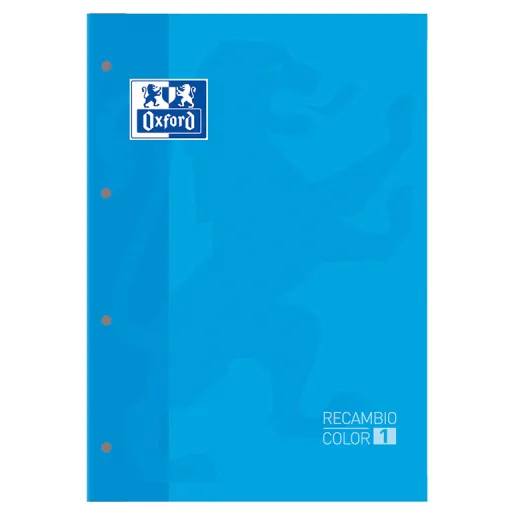 Recargas de Folhas Oxford A4+ 80 Fls Quadricula 5mm Turquesa – Oxford