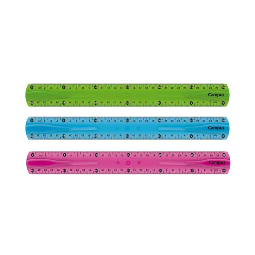 Régua Plástica Flexível 30 cm – Campus