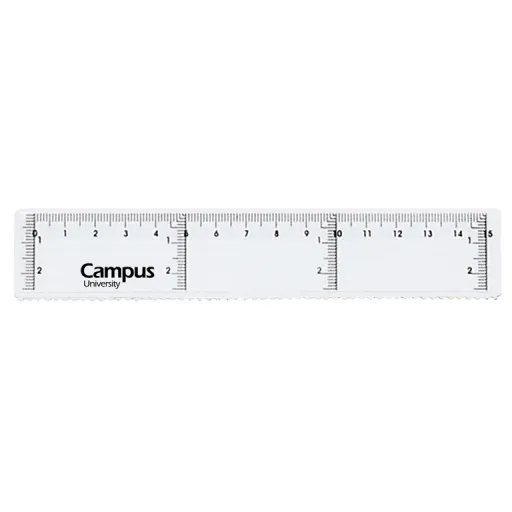 Régua Plástica 15 cm Transparente – Campus