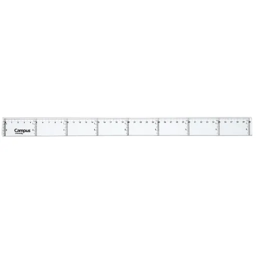 Régua Plástica 40 cm Transparente – Campus