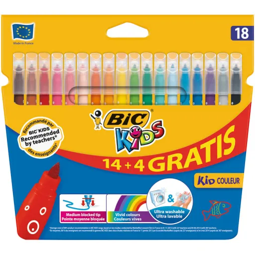 Marcadores Borronas Bic Kid 18 Cores - Bic