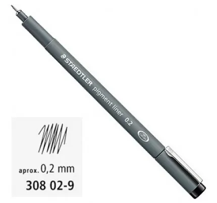Marcador Fineliner 0,2 mm Preto - Staedtler