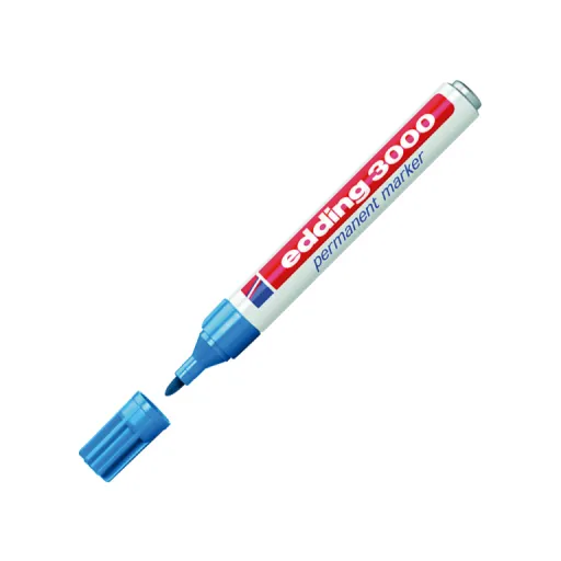 Marcador Permanente Edding 3000 Azul Claro – Edding