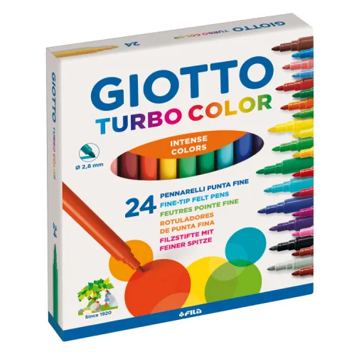 Marcadores Borronas Giotto Turbo 24 Cores – Fila