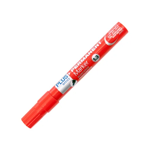 Marcador Permanente Plus 1.3 Vermelho – Plus