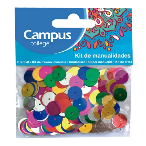 Kit de Manualidades Lantejoulas Círculos 12 mm – Campus