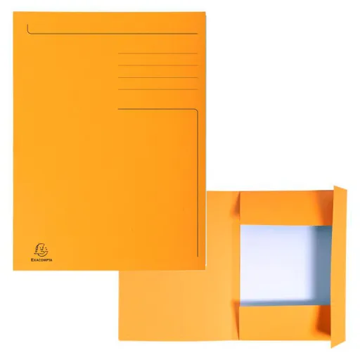 Dossier Cartolina Exacomp A4 3 Abas Laranja