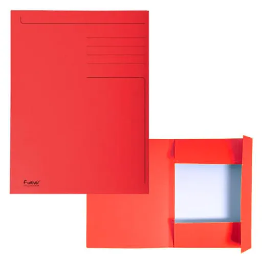 Dossier Cartolina Exacomp A4 3 Abas Vermelho
