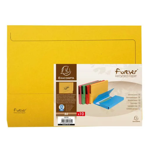 Dossier Cartolina Exacomp A4 Bolsa Amarelo